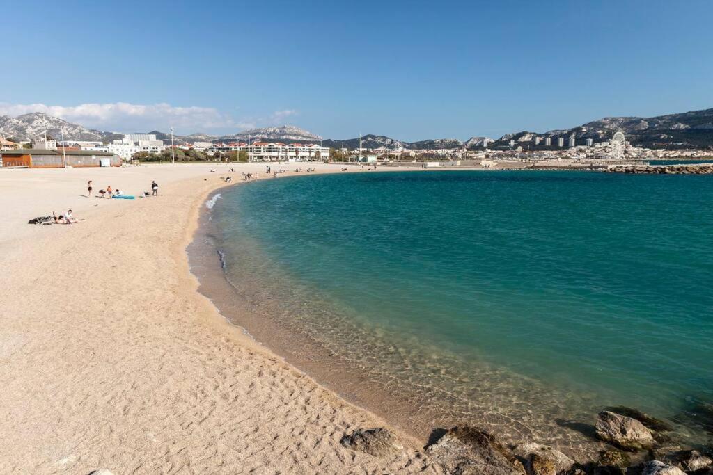 T2 Plage Prado-David, Parc Borely, Parking Privee Marseille Bagian luar foto